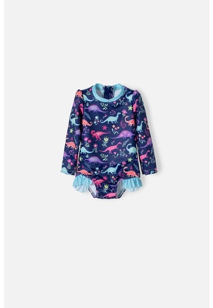 Vestido De Baño LittleMic Manga Larga Multicolor Para Bebé Niña 3-6
