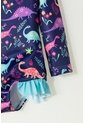 Vestido De Baño LittleMic Manga Larga Multicolor Para Bebé Niña 3-6 de LittleMic