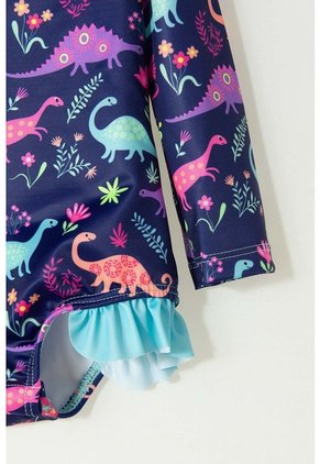 Vestido De Baño LittleMic Manga Larga Multicolor Para Bebé Niña 3-6