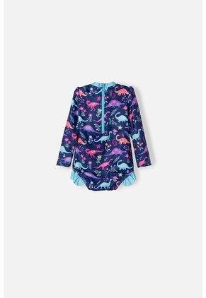 Vestido De Baño LittleMic Manga Larga Multicolor Para Bebé Niña 3-6