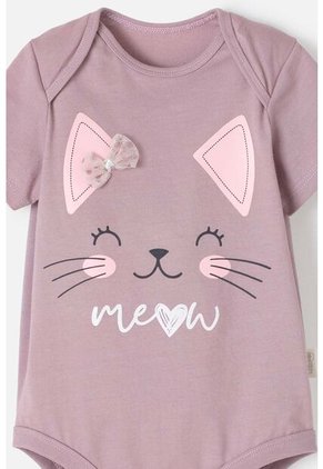 Conjunto De LittleMic Con Body Lila Para Bebé Niña 9-12