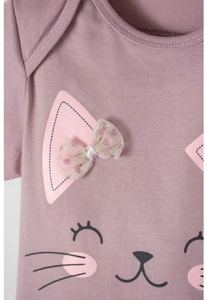 Conjunto De LittleMic Con Body Lila Para Bebé Niña 9-12