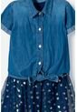 Vestido De Littlemic Con Tull Azul Para Niña 2T A 5T 2T de LittleMic