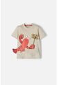 Camiseta Littlemic Caqui Estampada En Frente Para Niño 2T A 5T 3T de LittleMic
