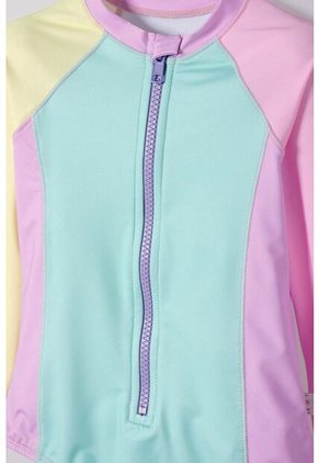 Vestido De Baño LittleMic Multicolor Manga Larga Para Niña 2T A 5T 3T