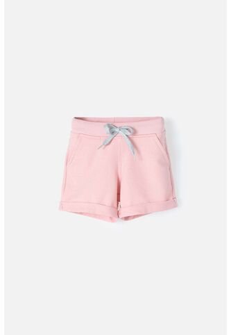 Short LittleMic Con Amarre Delantero Rosado Para Niña 2T A 5T 2T LittleMic