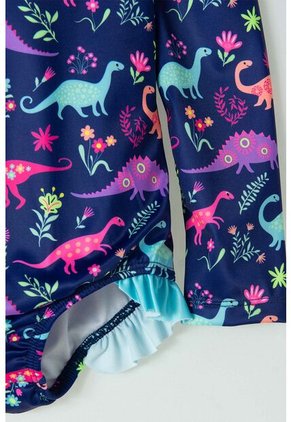 Vestido De Baño LittleMic Manga Larga Morado Para Niña 2T A 5T 5T