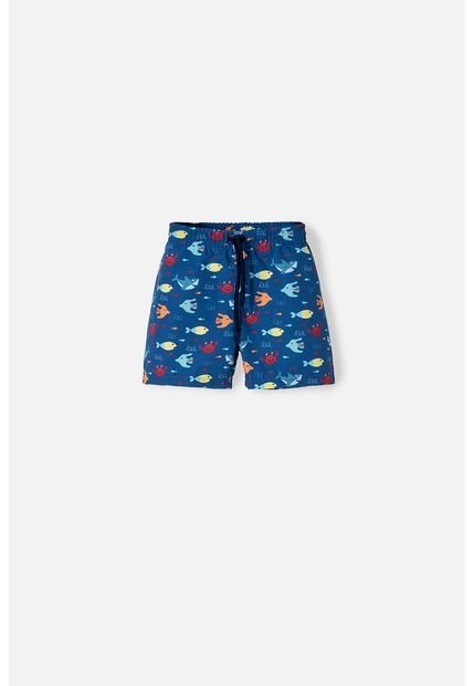 Pantaloneta De Baño LittleMic  Con Cordón Multicolor Para Bebé Niño 9-12