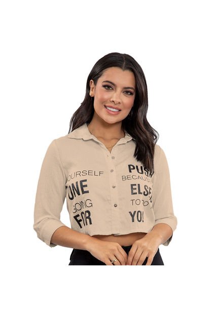 BLUSA LIVING MUJER 20484 CAMEL Talla S