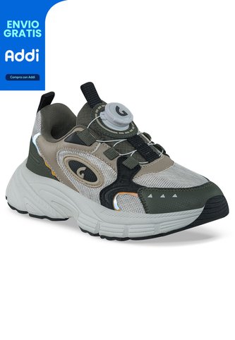 Tenis Urbanos Vepos Beige-Verde Los Gomosos Para Niño Los Gomosos