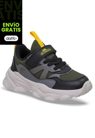 Tenis Lumar Negro-Verde Para Niño Los Gomosos Los Gomosos