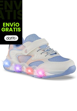 Tenis Luces Lumera Lila Los Gomosos Para Niña
