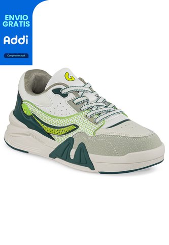 Tenis Urbanos Nyvu Beige-Verde Los Gomosos Para Niño Los Gomosos