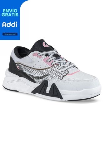 Tenis Urbanos Hopaw Blanco-Negro Los Gomosos Para Niña Los Gomosos