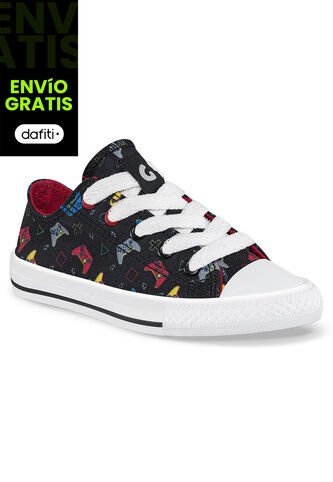 Tenis Kanzo Bajo Negro Para Niño Los Gomosos Los Gomosos