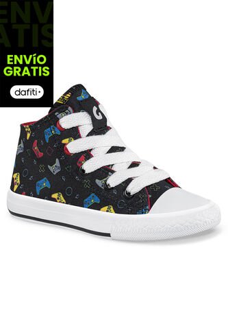 Tenis Kanzo Alto Negro Para Niño Los Gomosos Los Gomosos