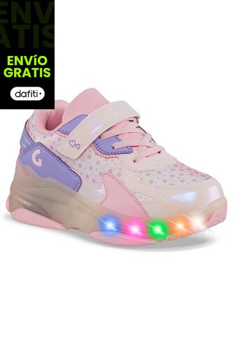 Tenis Patines Luces Grade Rosa Para Niña Los Gomosos Los Gomosos