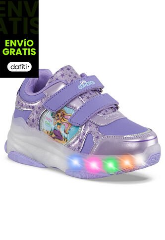 Tenis Patines Luces Zenal Mora Para Niña Los Gomosos Los Gomosos