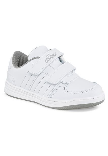 Tenis Escolares Bob Velcro New Gris Para Niño Y Niña Los Gomosos