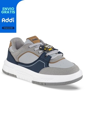 Tenis Urbanos Lidom Gris-Azul O Los Gomosos Para Niño Los Gomosos