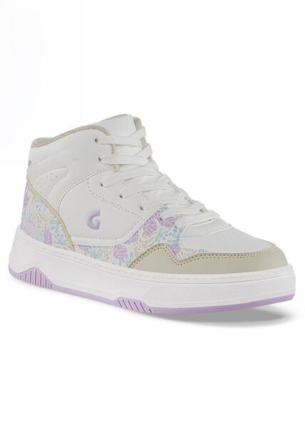 Tenis Urbanos Geximu Blanco-Lila Los Gomosos Para Niña