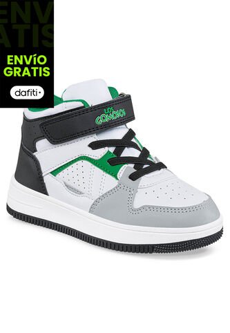 Tenis Tuwis Blanco-Verde Para Niño Los Gomosos Los Gomosos