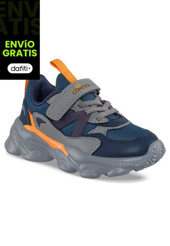 Tenis Lumar Azul O-Gris Para Niño Los Gomosos Los Gomosos