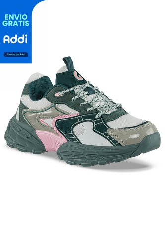 Tenis Urbanos Kewel Verde Osc Los Gomosos Para Niña Los Gomosos