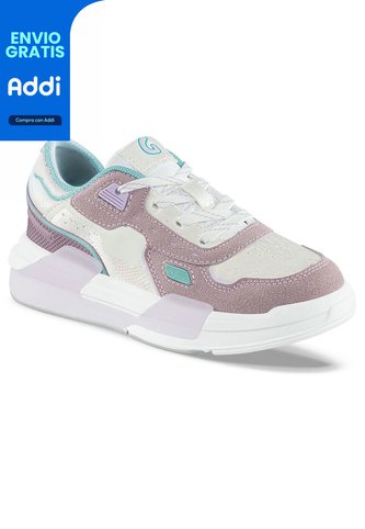 Tenis Urbanos Unical Beige-Mora Los Gomosos Para Niña Los Gomosos