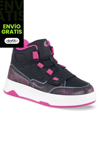 Tenis Viry Negro-Fucsia Para Niña Los Gomosos Los Gomosos