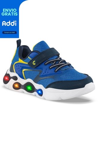 Tenis Luces Pavo Azul Los Gomosos Para Niño Los Gomosos