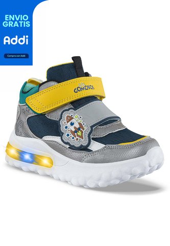 Tenis Con Luces Canez Gris Los Gomosos Para Niño Los Gomosos