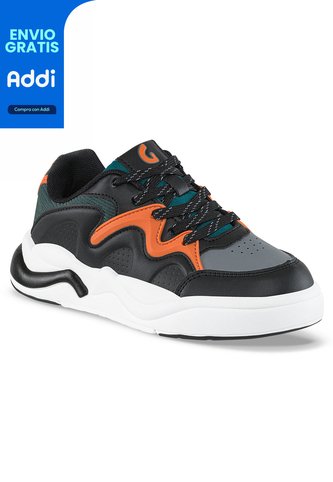 Tenis Urbanos Ogrimi Gris-Negro Los Gomosos Para Niño Los Gomosos
