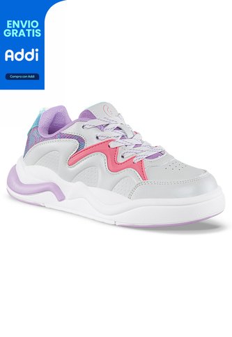 Tenis Casuales Nadopi Blanco-Mora Los Gomosos Para Niña Los Gomosos