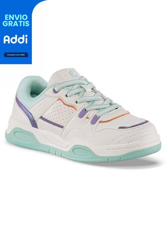 Tenis Urbanos Samien Blanco-Azul Los Gomosos Para Niña Los Gomosos