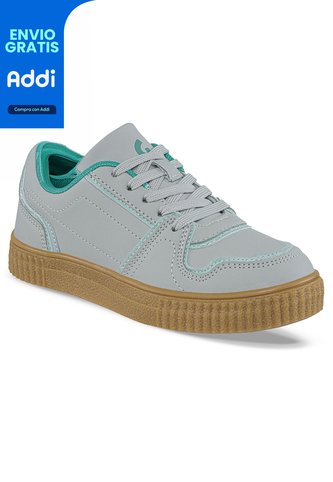 Tenis Urbanos Zynora Gris Para Niña Los Gomosos Los Gomosos