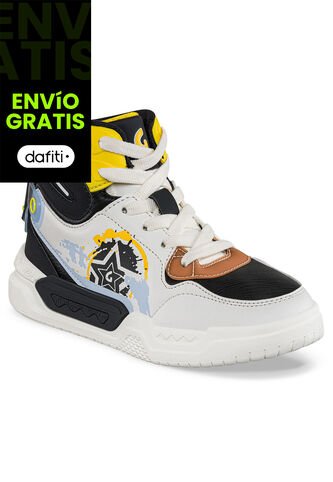 Tenis Urbanos Pidar Blanco-Negro Los Gomosos Para Niño Los Gomosos