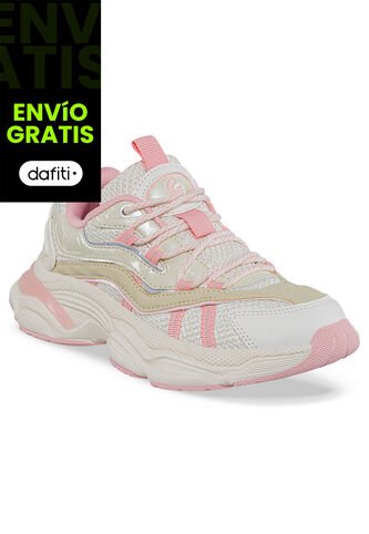 Tenis Urbanos Gevon Beige-Coral Los Gomosos Para Niña Los Gomosos