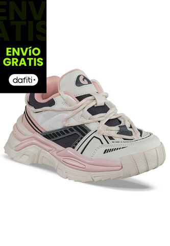 Tenis Urbanos Gadom Beige-Rosa Los Gomosos Para Niña Los Gomosos