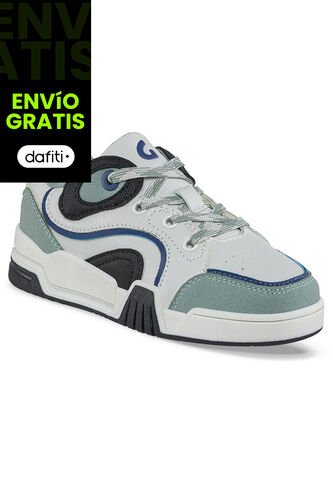 Tenis Urbanos Pivos Blanco-Verde Los Gomosos Para Niño Los Gomosos