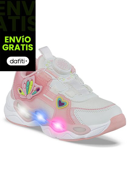 Tenis Con Luces Zadom Rosa Los Gomosos Para Niña