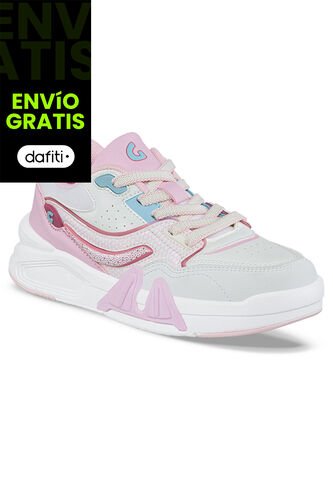 Tenis Urbanos Hopaw Blanco-Rosa Los Gomosos Para Niña Los Gomosos