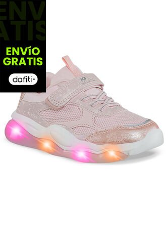 Tenis Luces Monla Rosa Los Gomosos Para Niña Los Gomosos