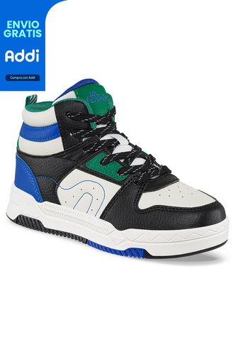 Tenis Urbanos Amfer Negro-Azul Para Niño Los Gomosos Los Gomosos