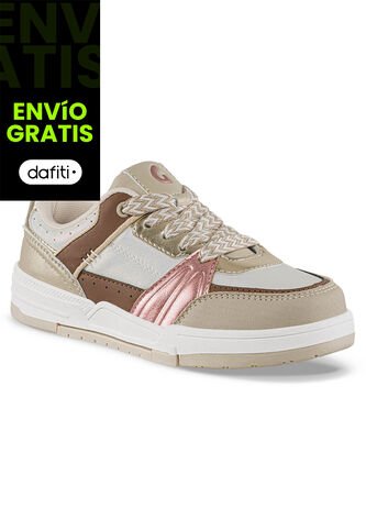 Tenis Casuales Matik Blanco-Beige Los Gomosos Para Niña Los Gomosos