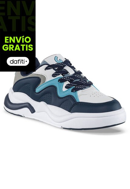 Tenis Urbanos Ogrimi Blanco-Azul O Los Gomosos Para Niño