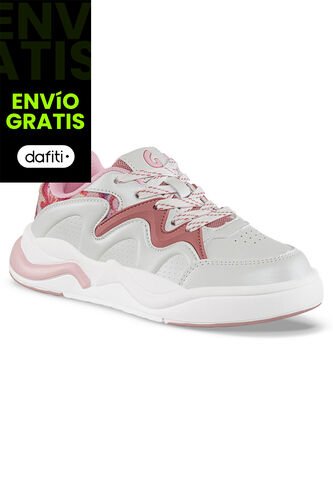 Tenis Casuales Nadopi Blanco-Rosa Los Gomosos Para Niña Los Gomosos