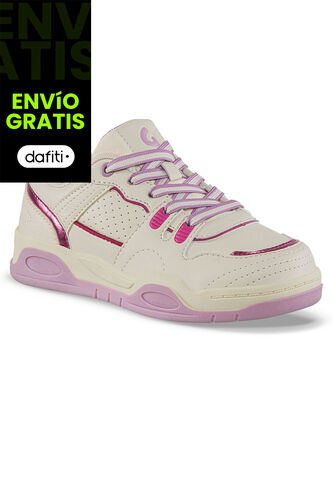 Tenis Urbanos Samien Beige-Fucsia Los Gomosos Para Niña Los Gomosos