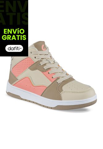 Tenis Urbanos Kuxoj Beige-Coral Los Gomosos Para Niña Los Gomosos