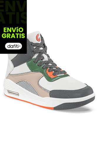 Tenis Urbanos Tobin Blanco-Gris Para Niño Los Gomosos Los Gomosos